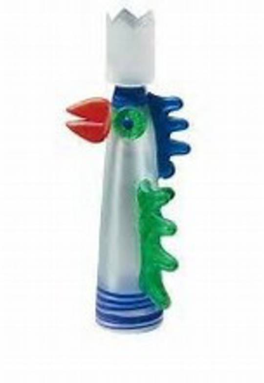 Artglass Kiki Bird CandleStick Clear